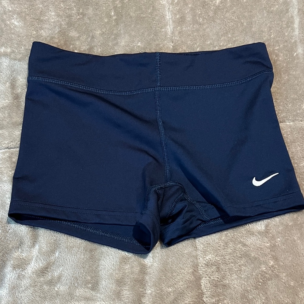 Nike Girls Dark Blue Dri-Fit Athletic Shorts